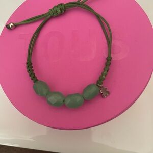Tous Green Aventurine Cord Bracelet